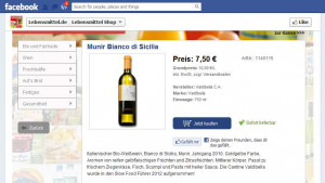 Lebensmittel.de benutzt bereits Facebook als Absatz-Kanal