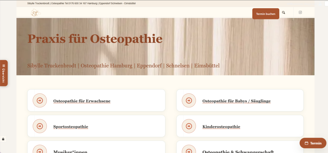 Website Sybille Truckenbrodt nach Projekt SEO Optimierung