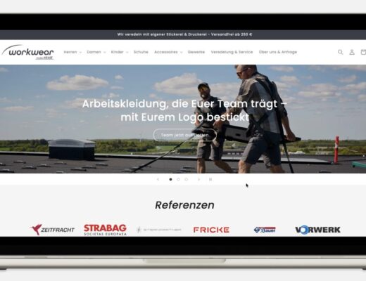 Neue Startseite des Workwear-Shops von Moden-Holst nach dem Relaunch